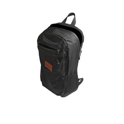 Hot sale custom logo black ultralight 30D nylon N66 waterproof backpack for camping