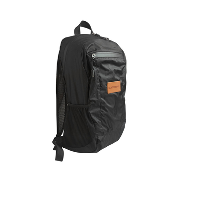 Hot sale custom logo black ultralight 30D nylon N66 waterproof backpack for camping