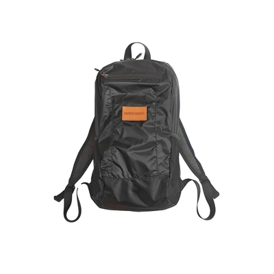 Hot sale custom logo black ultralight 30D nylon N66 waterproof backpack for camping