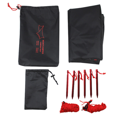 2.95m*3m Portable Waterproof Tarp For Tent Travelling 210T Polyester Camping Tarp