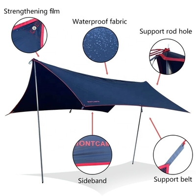 Custom Logo Waterproof Outdoor Camping Tarp For Rain Sun Protection And Durable Material