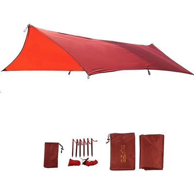 Silver Coating Outdoor Camping Tarp 210T Polyester Comfort And Protection