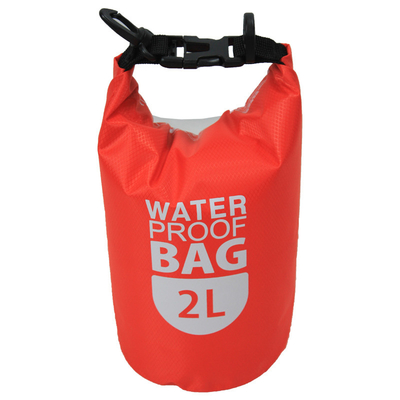 Transparent Window Round Bottom 2 Liter Clear Dry Bag 80g For Adventure Travel