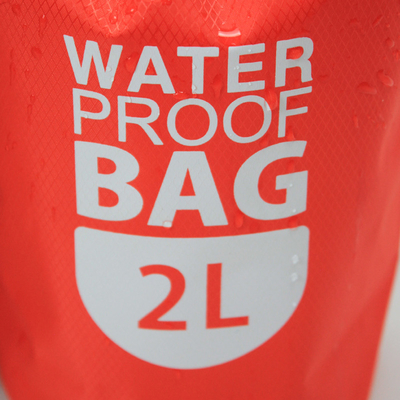 Transparent Window Round Bottom 2 Liter Clear Dry Bag 80g For Adventure Travel