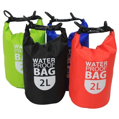 Transparent Window Round Bottom 2 Liter Clear Dry Bag 80g For Adventure Travel