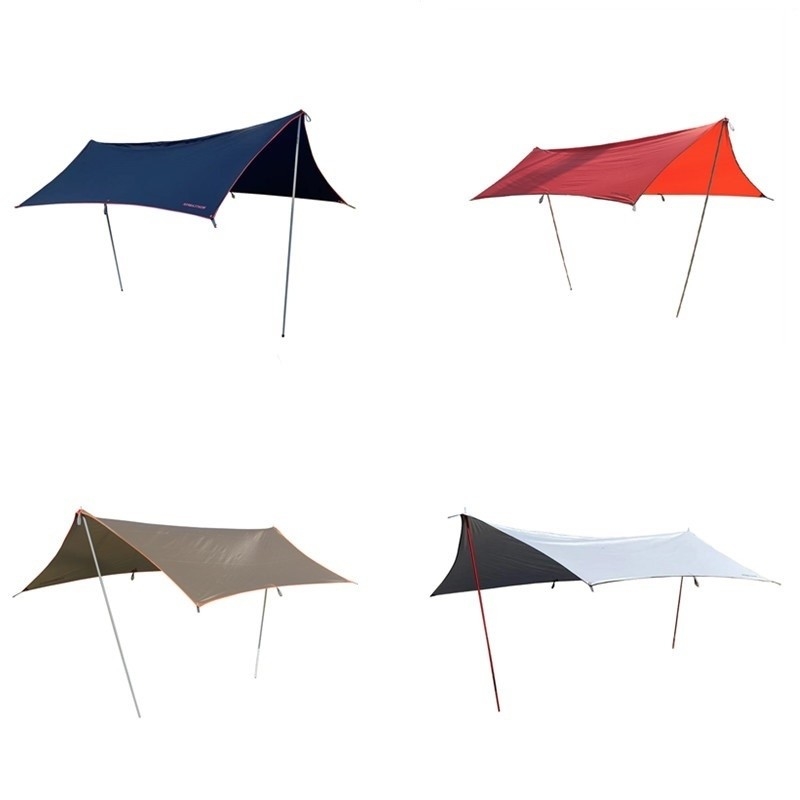 210T Polyester Outdoor Camping Tarp Silver Coating Waterproof Rain Fly